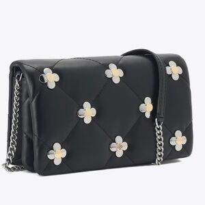 Tory Burch KIRA DIAMOND QUILT MULTI-CLOVER CHAIN WALLET Crossbody bag
